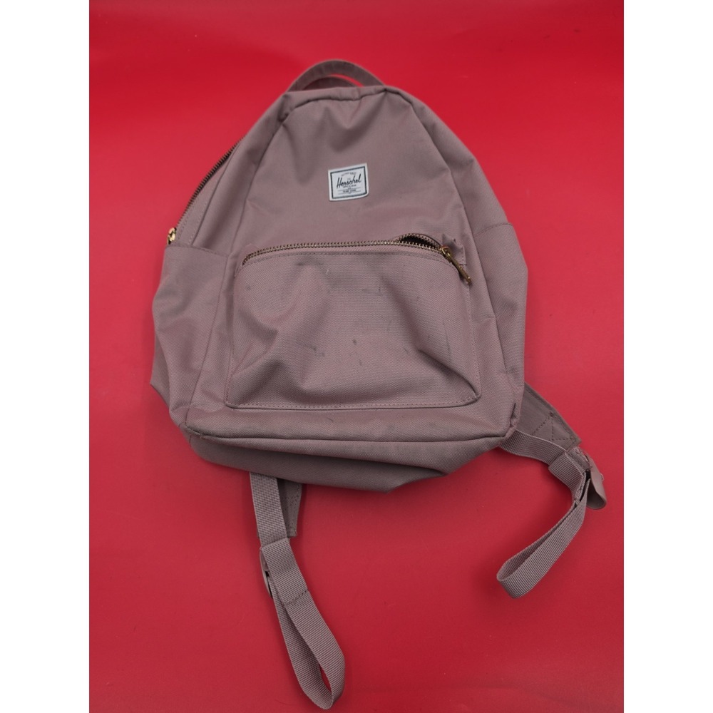 Herschel Supply Co Classic Mini Backpack Pink Ash Rose Purse Bag Ink Marks Front